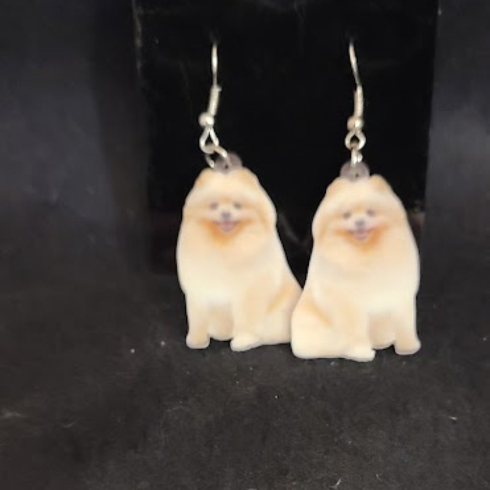Pomeranian Earrings
